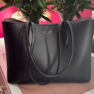Kate Spade Black Leather Tote Bag